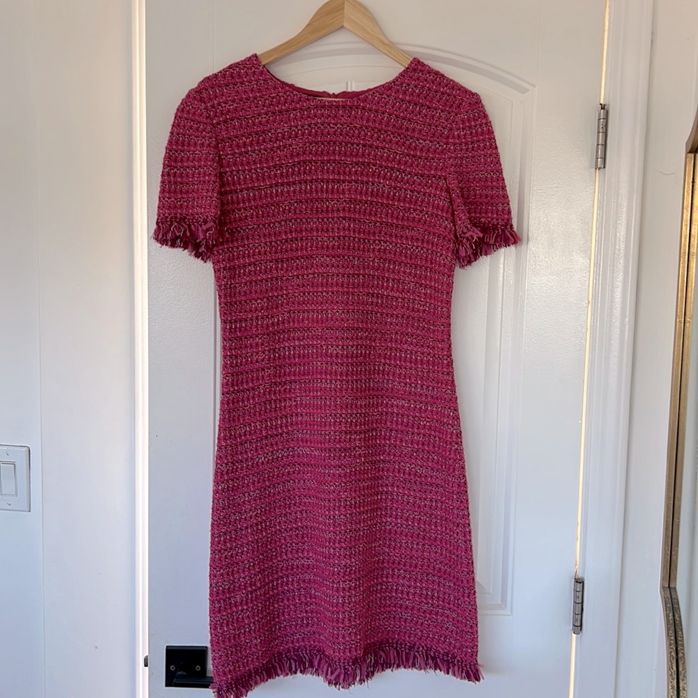 St. John pink tweed dress
